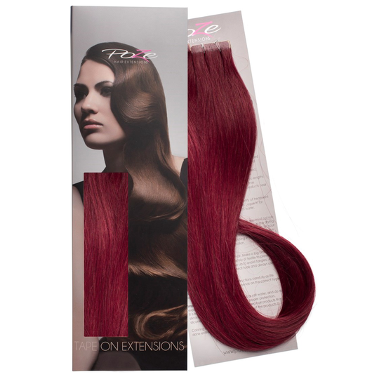 Poze Hairextensions Poze Tape On Extensions 5RV 4 cm/bit 50 cm Red Pas