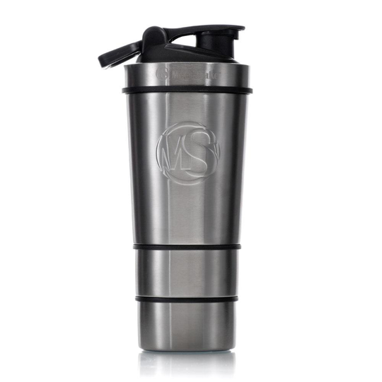 MetalShaker multifunktionsflaska Mustang Silver 600ml