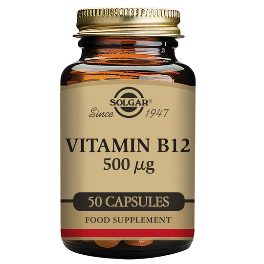 Vitamin B12 (cyanokobalamin) Solgar 500 mcg (50 Kapslar)