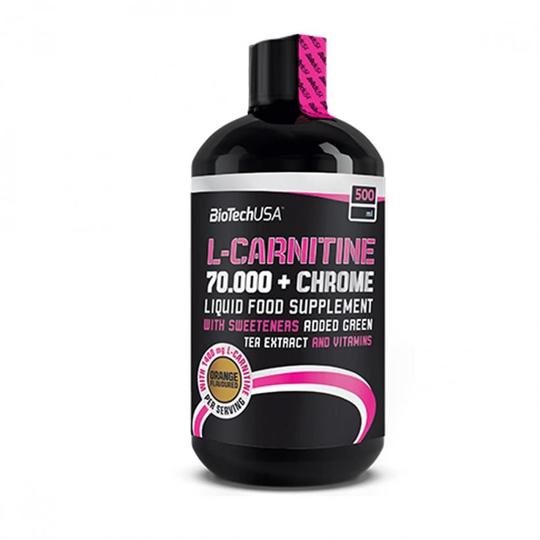 L-Carnitine 70.000 + Chrome, 500 ml, Aminosyror