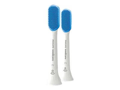 Philips Sonicare TongueCare+ HX8072 - Extra tandborsthuvud - till tandborste - vit (paket om 2) - för Sonicare 2 Series; 3 Series; Sonicare DiamondCl