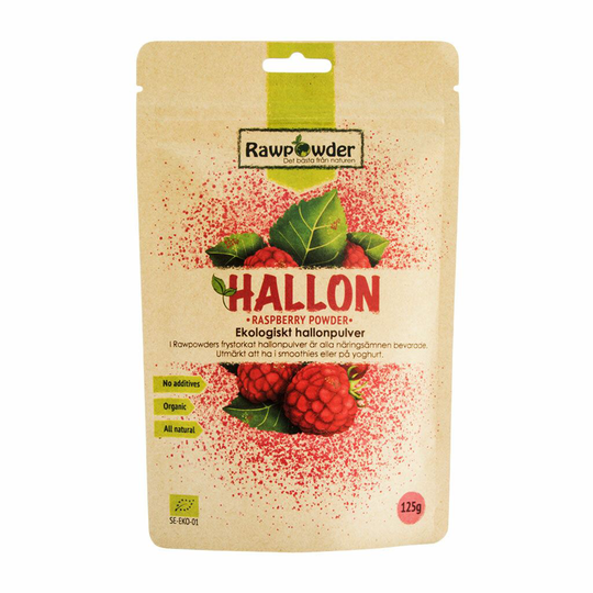 Rawpowder Hallonpulver Frystorkat 125 g