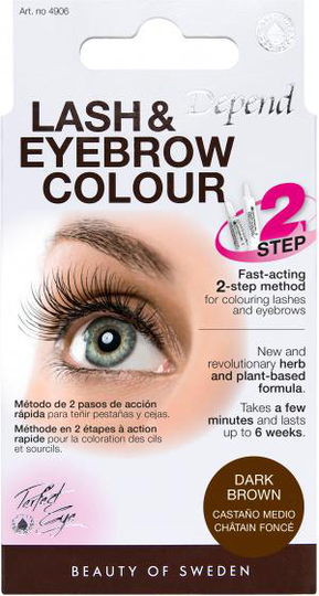 färgset Eye Lash & Eyebrow 9,5 ml mörkbrun 21 st