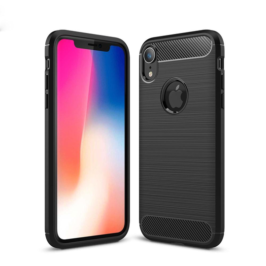 Carbon Fiber Brushed Mobilskal till Apple iPhone XR - Svart