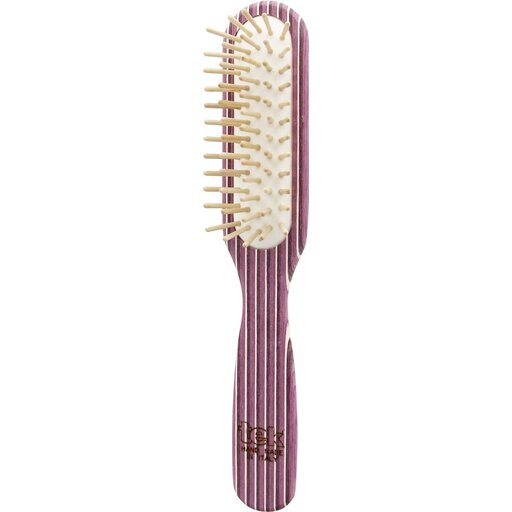 Slim Rectangular Brush In Kaleidowood With Short Wooden Pins