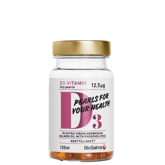 D3-vitamin 12,5μg Tiny Pearls, 120 kapslar