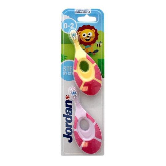 Jordan DUO Toothbrush Extra Soft for children (0-2 years), very soft mix of designs 1 op-2p