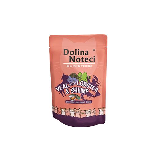 Dolina Note Superfood kalvkött med hummer och räkor på dochet katt 85g