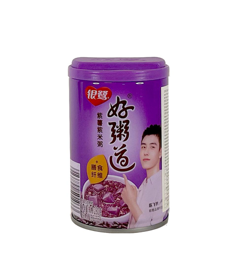 Congee Lila Potatis/Svart Ris 280g Yin Lu Kina
