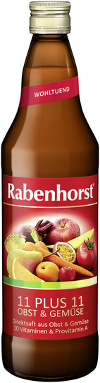 6 x Rabenhorst 11 plus 11 frukt & grönsaker, 750ml