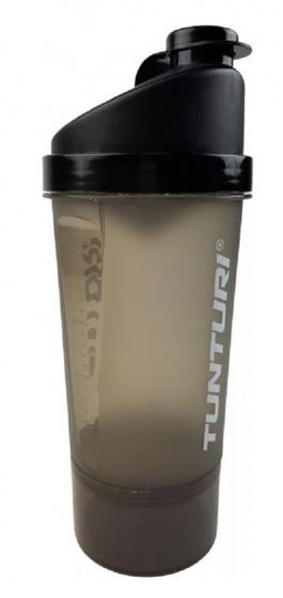 shaker cup Protein Shaker med förvaring 600 ml svart
