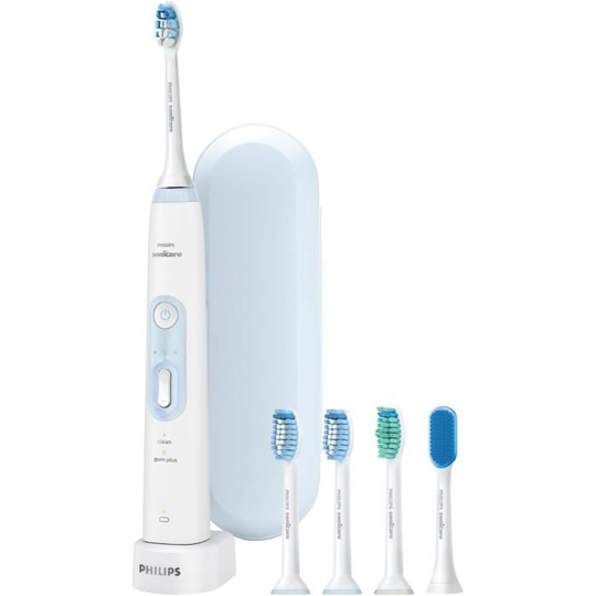 Elektrisk tandborste PHILIPS SONICARE HX8935 / 33 Series 5 Easy Start - 5 borsthuvuden - Vit och blå - 3 lägen
