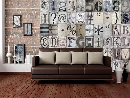 1Wall - Fototapet Creative collage VINTAGE MAPS (64 bitar)