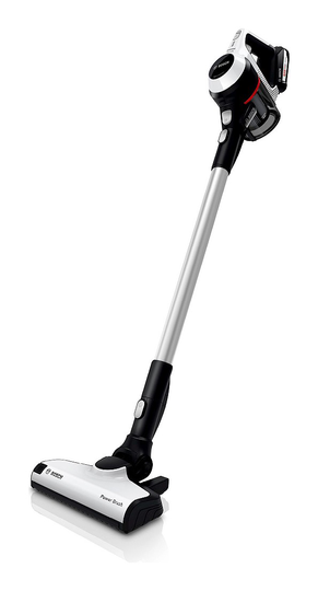 BOSCH Unlimited BCS612W vertikal dammsugare, 0,4l, 18V, max autonomi 30 min, Ström för ALLA, svart och vit