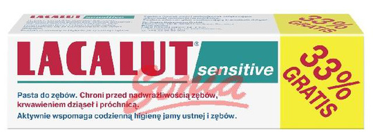 Lacalut Toothpaste Sensitive 75ml gr + 33% (100ml)