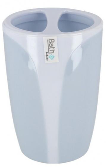 tandborsthållare Napoli 350 ml 11 cm vit/blå