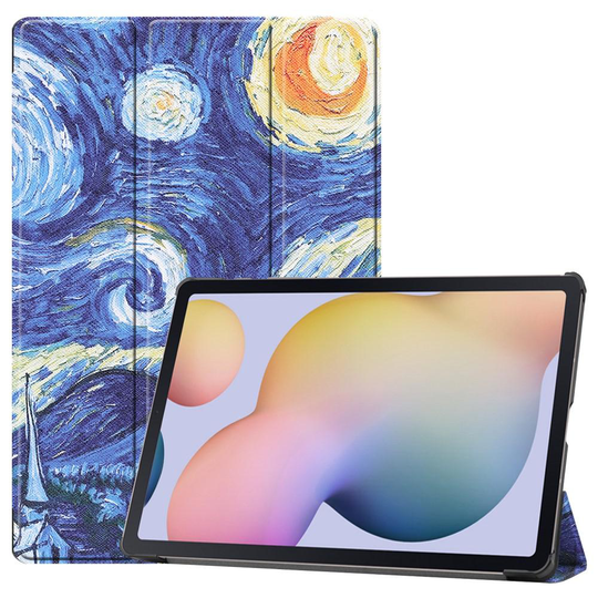 Samsung Galaxy Tab S7 Plus - Tri-Fold Fodral - Brush Painting