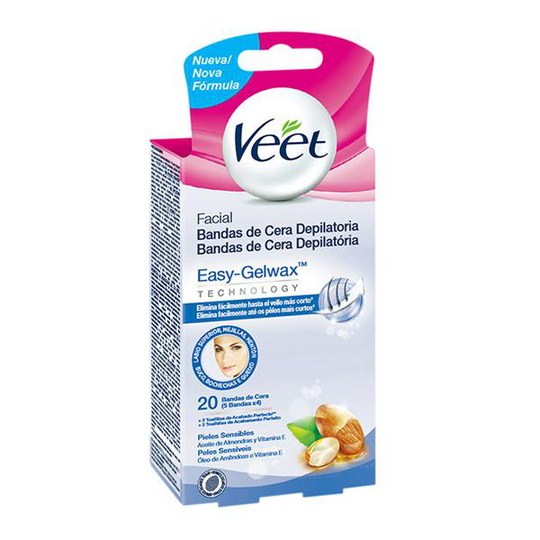 Vaxremsor för ansikte Veet Sensitive (20 st)