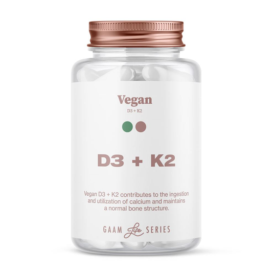 Life Series Vegan D3 + K2, 60 caps, Vitaminer