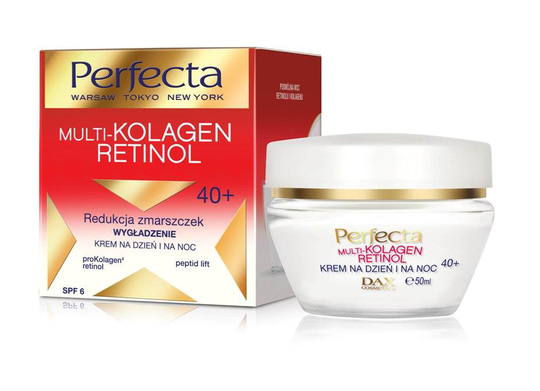 Perfecta Multi-Collagen Retinol cream 40+ reducing wrinkle smoothing day and night 50ml