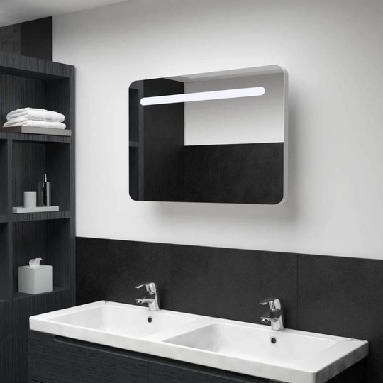 Medina Badrumsskåp med spegel LED 70x9,5x55 cm