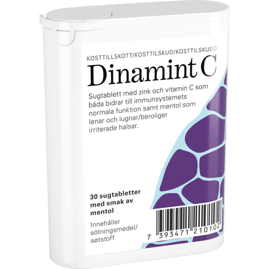 Dinamint C Lenande Halstablett 30 sugtabletter