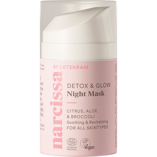 Narcissa Detox Glow, 50 ml Urtekram Nattkräm