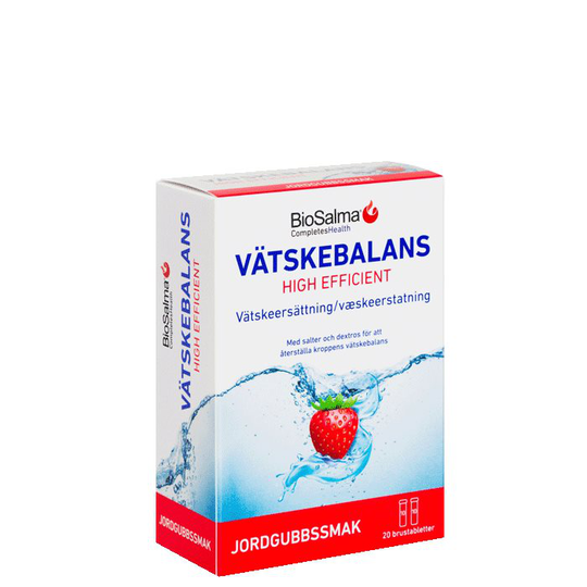 Vätskebalans Jordgubb, 20 brustabletter