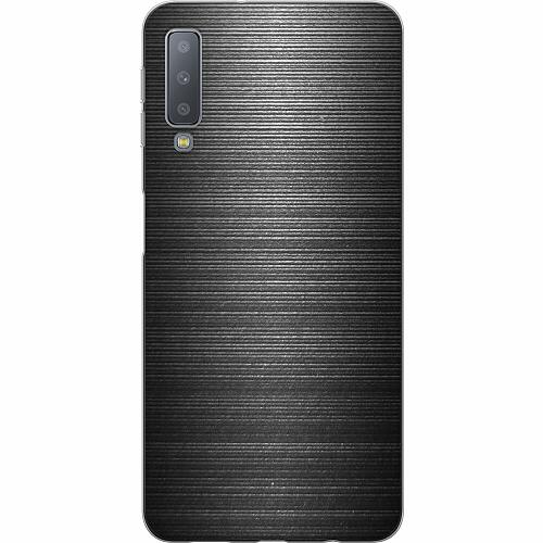 Samsung Galaxy A7 2018 Genomskinligt Skal Brushed Metal