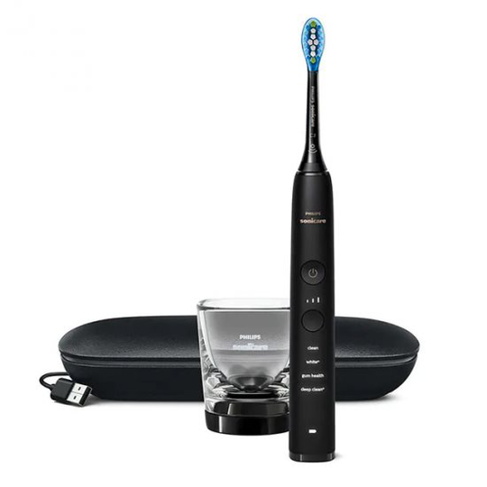Elektrisk tandborste PHILIPS DiamondClean 9000 HX9911/09, 62000 slag/min, 4 program, 1 ände, svart