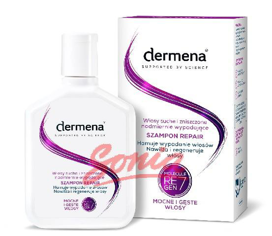 DERMENA stöds av Science Repair Shampoo för torrt hår, skadat och faller ut 200m
