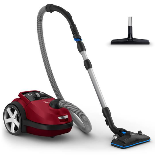 PHILIPS FC8781 / 09 Dammsugare med påse Performer Silent - Silent 66dB - Brush Triactive Pro - Röd