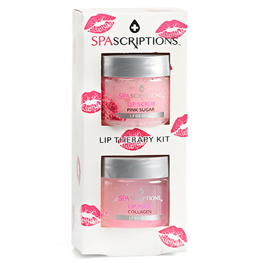 Lip Therapy Kit- 2 Pack - LippScrub + LippMask, 100 ml Spascriptions Läppbalsam & Läppskrubb