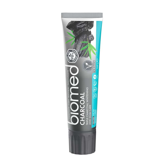 Biomed Charcoal Tandkräm Hydroxiapatit 100g