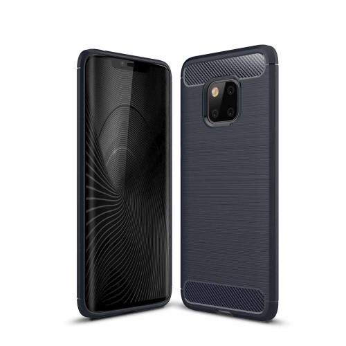 Carbon Brushed Flexicase Skal till Huawei Mate 20 Pro - Blå