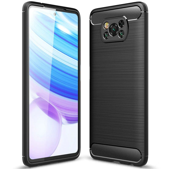 Xiaomi Poco X3 NFC / Poco X3 Pro • Mobilskal • Brushed Metal • Svart