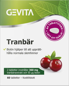 Gevita Tranbär tabletter 60 st