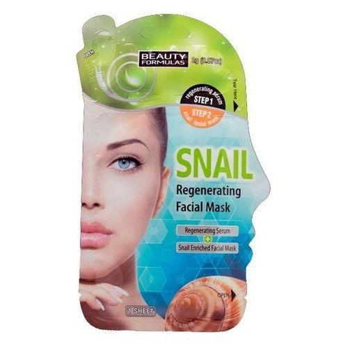 BEAUTY formler Snail Regenerating Facial Mask Regenerating ansiktsmask med en snigel slem 1st. Regenerating Serum + 2g
