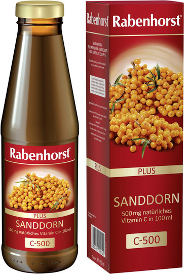 6 x Rabenhorst havtorn plus C-500 osötad, 450ml