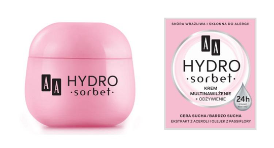 Hydro Cream Sorbet AA + multinawiżenie nutrition - skin dry and very dry skin 50ml