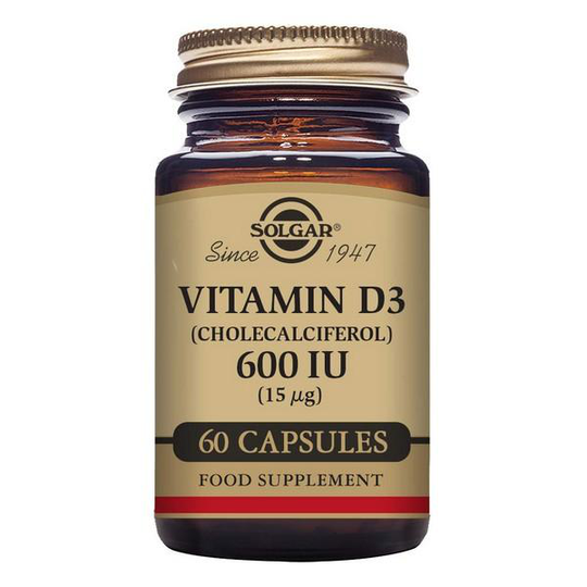 Vitamin D3 (kolekalciferol) Solgar 600 iu (60 Kapslar)