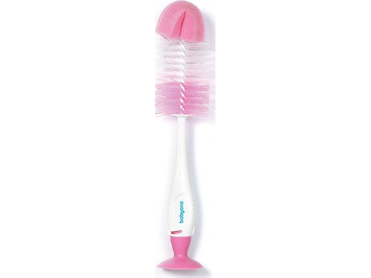 Babyono Self-standing brush for bottles and teats with suction cup and retractable mini brush (728/03)