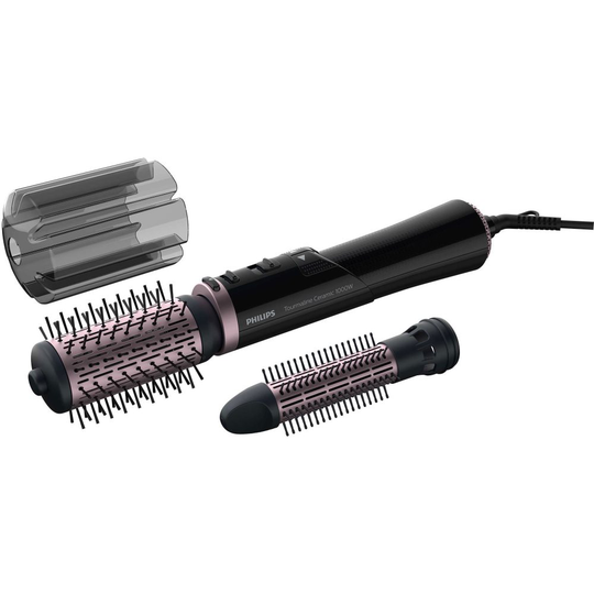 PHILIPS HP8654 Rotary Brush, 1000W, 2 hastigheter, 3 temperaturinställningar, keramisk beläggning, svart-rosa