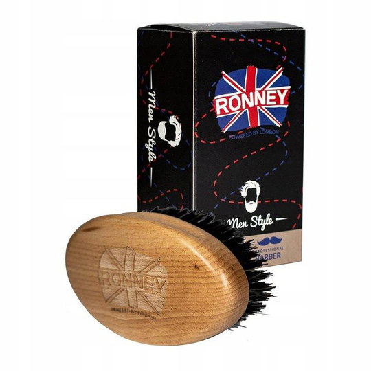 RONNEY_Wooden Beard Brush drewniana szczotka do brody z naturalnego wĹ,osia DuĹĽa Jasna