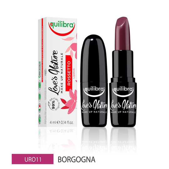 Equilibra Love's Nature Lipstick lipstick 11 Burgundy 4 ml
