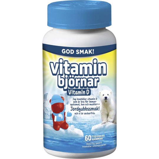 Active Care Vitaminbjörnar Vitamin D 60 tuggtabletter