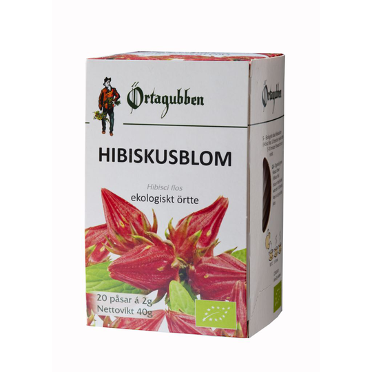 Örtagubben Hibiscusblom blomma Te-påsar 20x2gr