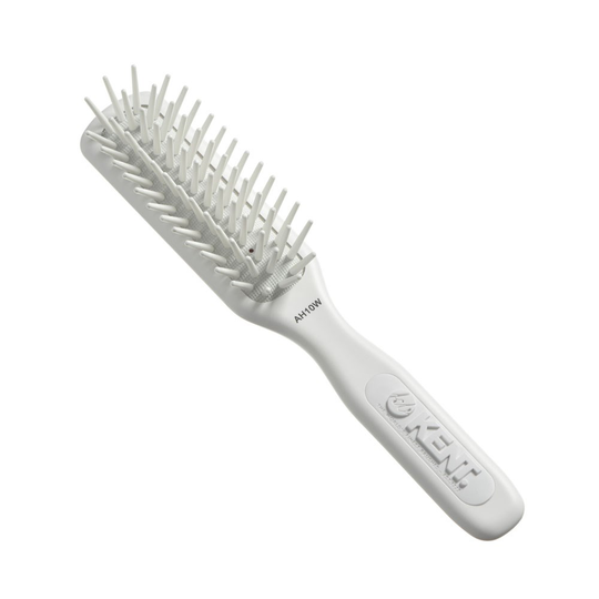 Kent Brushes AirHedz Pro Narrow Phat Pin De-Tangle Cushion Brush White