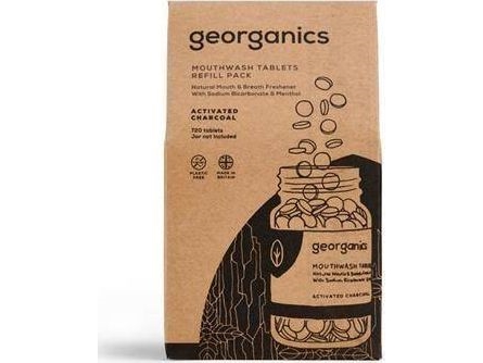 Georganics Natural Mouthwash Tablets, Activated Charcoal, 720 tablets
