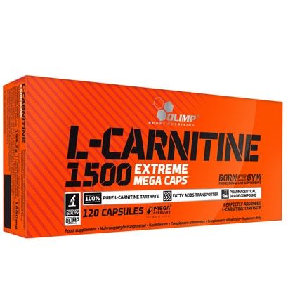 L-Carnitine 1500 Extreme Mega caps, 120 caps, Aminosyror